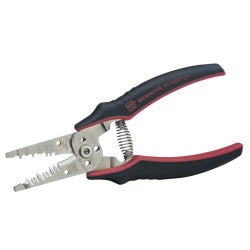 Item 505572, Wire stripper has stainless steel, dual ground cutting blades for maximum 