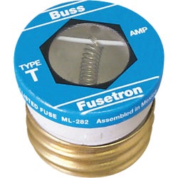 Item 506923, Heavy-duty Fusetron Type-T time delay, dual element, Edison base plug fuse