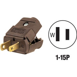 Item 507237, Thermoplastic cord plug. Features built-in clamp tight strain relief.