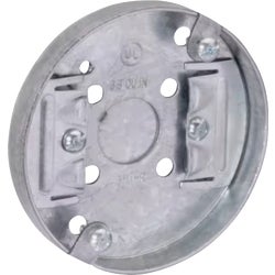 Item 507865, Round pan box is designed to mount ceiling and wall lighting fixtures with 