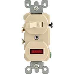 Item 508411, Commercial specification grade combination single pole switch and neon 