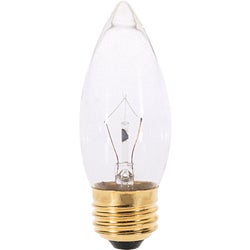 Item 509015, B11, decorative, blunt tip, incandescent light bulb with medium brass base