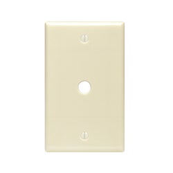 Item 511285, Standard size plastic telephone/cable wall plate. Box mount application. 0.
