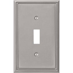 Item 511379, Metro Line cast metal, toggle switch wall plate.