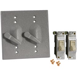 Item 511447, 2-gang device-mounted vertical cover for 2 lever switches.
