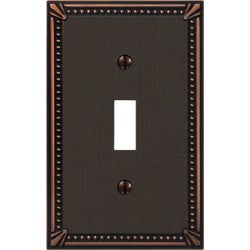 Item 511681, Imperial bead cast metal, toggle switch wall plate.
