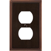 77DDB Amerelle Metro Line Cast Metal Outlet Wall Plate