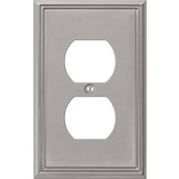 77DBN Amerelle Metro Line Cast Metal Outlet Wall Plate