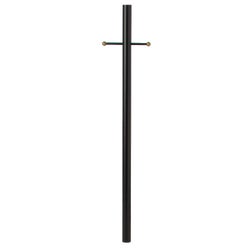 Item 512662, Black steel outdoor lamp post. Features a decorative ladder rest. 7 In. L.