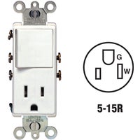 S02-5625-W Leviton Switch & Outlet Combination