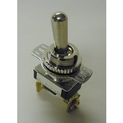 Item 513792, Medium-duty single pole, single throw toggle switch with on/off faceplate.