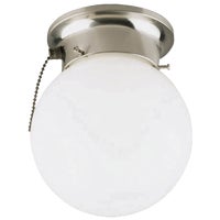 ICL9BNW Home Impressions 6 In. Flush Mount Ceiling Light Fixture With Pull Chain