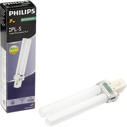 Item 516613, PL-S triple G23 CFL (compact fluorescent) light bulb.