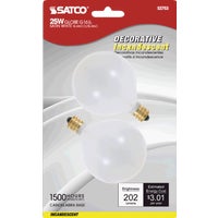S3753 Satco Candelabra G16.5 Incandescent Globe Light Bulb