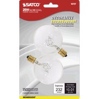 S3727 Satco Candelabra G16.5 Incandescent Globe Light Bulb