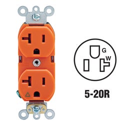 Item 518093, Industrial Specification Grade duplex outlet featuring a molded nylon body