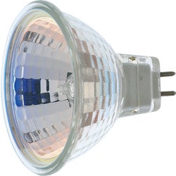 Item 518229, Halogen, clear MR16 floodlight light bulb for whiter, brighter light.