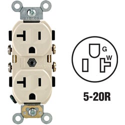 Item 518794, Heavy-Duty Specification Grade grounding outlet.