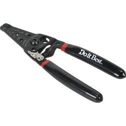 Item 518948, 6-inch coax crimper and cutter made of carbon steel with a black 