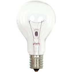 Item 519184, A15, decorative, incandescent light bulb with intermediate base.