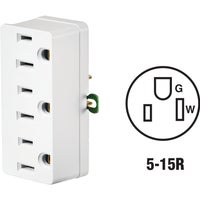 002-00698-00W Leviton 3-To-2 Multi-Outlet Tap