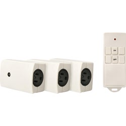 Item 520449, Wireless remote with 3 individual outlets.