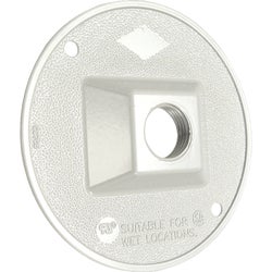 Item 521028, Round cluster cover for use with lampholders, 1 outlet.