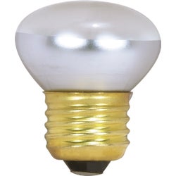 Item 521922, R14 incandescent floodlight light bulb with medium brass base.