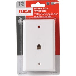 Item 522775, Phone wall plate used for professional installation of up to 2-line wall 