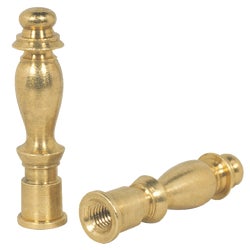 Item 522955, 2-inch replacement brass lamp finials. Tapped 1/4.