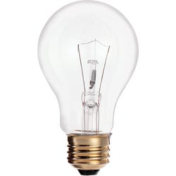 Item 522991, A19, medium base incandescent light bulb.