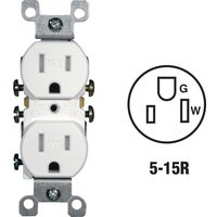R62-W5320-T0W Leviton Tamper & Weather Resistant Residential Grade Duplex Outlet