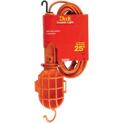 Item 523712, Incandescent trouble light featuring an 18/2 SJTW 25-foot power cord with 