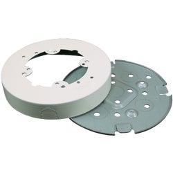 Item 525346, Round ceiling box for installing a circular fixture box for ceiling fans, 