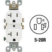 S02-T5820-0WS Leviton Tamper Resistant Residential Grade Duplex Outlet