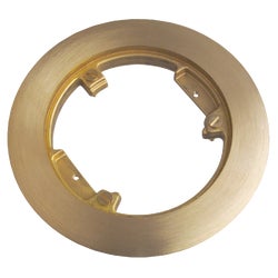 Item 525995, Floor box carpet flange. Features a polished brass finish.
