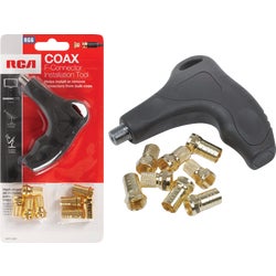 Item 526541, Helps to install or remove F-connectors from bulk coax.