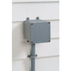 Item 527645, PVC (polyvinyl chloride) junction box with cover.