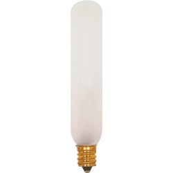 Item 528064, T6 tubular incandescent light bulb with candelabra base.