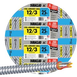Item 534234, AC-90 steel armored cable is black striped color-coded.