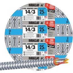Item 534269, AC-90 steel armored cable is black striped color-coded.