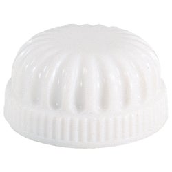 Item 536326, Lock-up cap ideal to secure bent glass shades to ceiling fixtures.