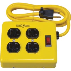 Item 536857, Heavy-duty workshop multiple outlet power block featuring 4 outlets.
