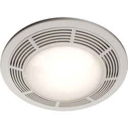Item 537128, Designer series exhaust fan featuring a light and built-in night light.