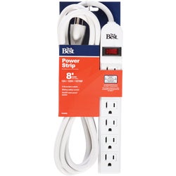 Item 544086, Extra reach power strip with 6 grounded outlets.