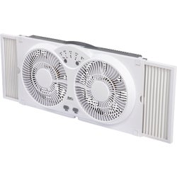 Item 544418, 9 In. twin window fan provides high volume air movement.