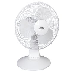 Item 544825, 3-speed, oscillating fan with push-button controls.