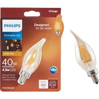 537613 Philips Vintage Edison BA11 Candelabra LED Decorative Light Bulb bulb decorative led light