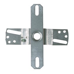 Item 550329, 4-inch offset swivel ceiling cross bar with green ground screw.