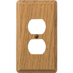 Item 551309, Solid wood duplex outlet wall plate. Features contemporary styling.